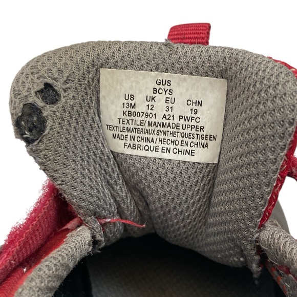 Stride Rite Boys Red Gray Sneakers Size 13M - Picture 10 of 16